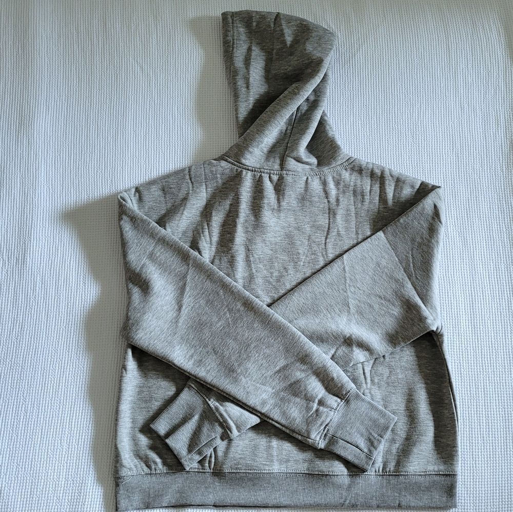 bebe Sport⛹️ Heather Gray Rhinestud Logo Hoodie - NWT - Picture 3 of 16